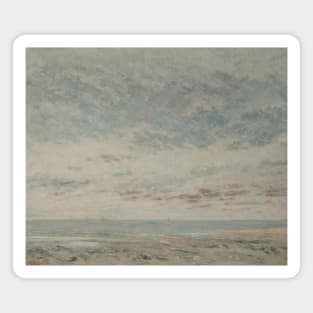 Low Tide at Trouville by Gustave Courbet Magnet